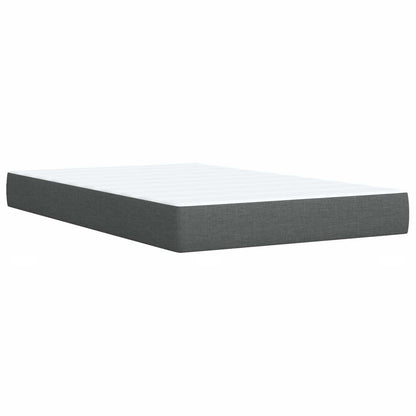 Letto Ottomano con Materasso e LED Grigio Scuro 120 x 200 cm
