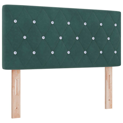 Letto Ottomano con Materasso e LED Verde Scuro 120 x 200 cm