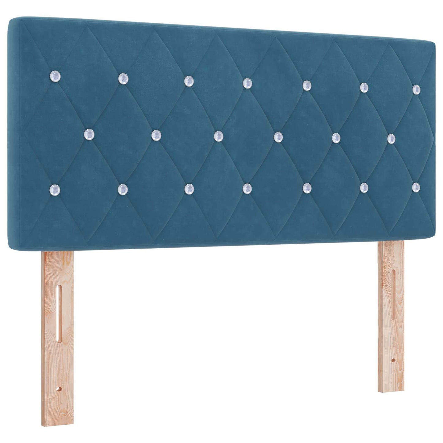 Letto Ottomano con Materasso e LED Blu scuro 120 x 200 cm