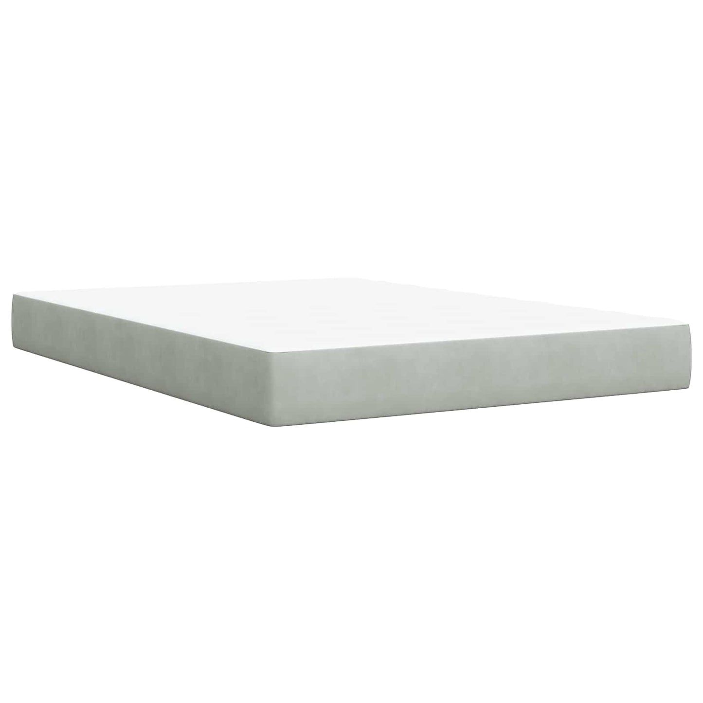 Letto Ottomano con Materasso e LED Grigio Chiaro 140 x 190 cm