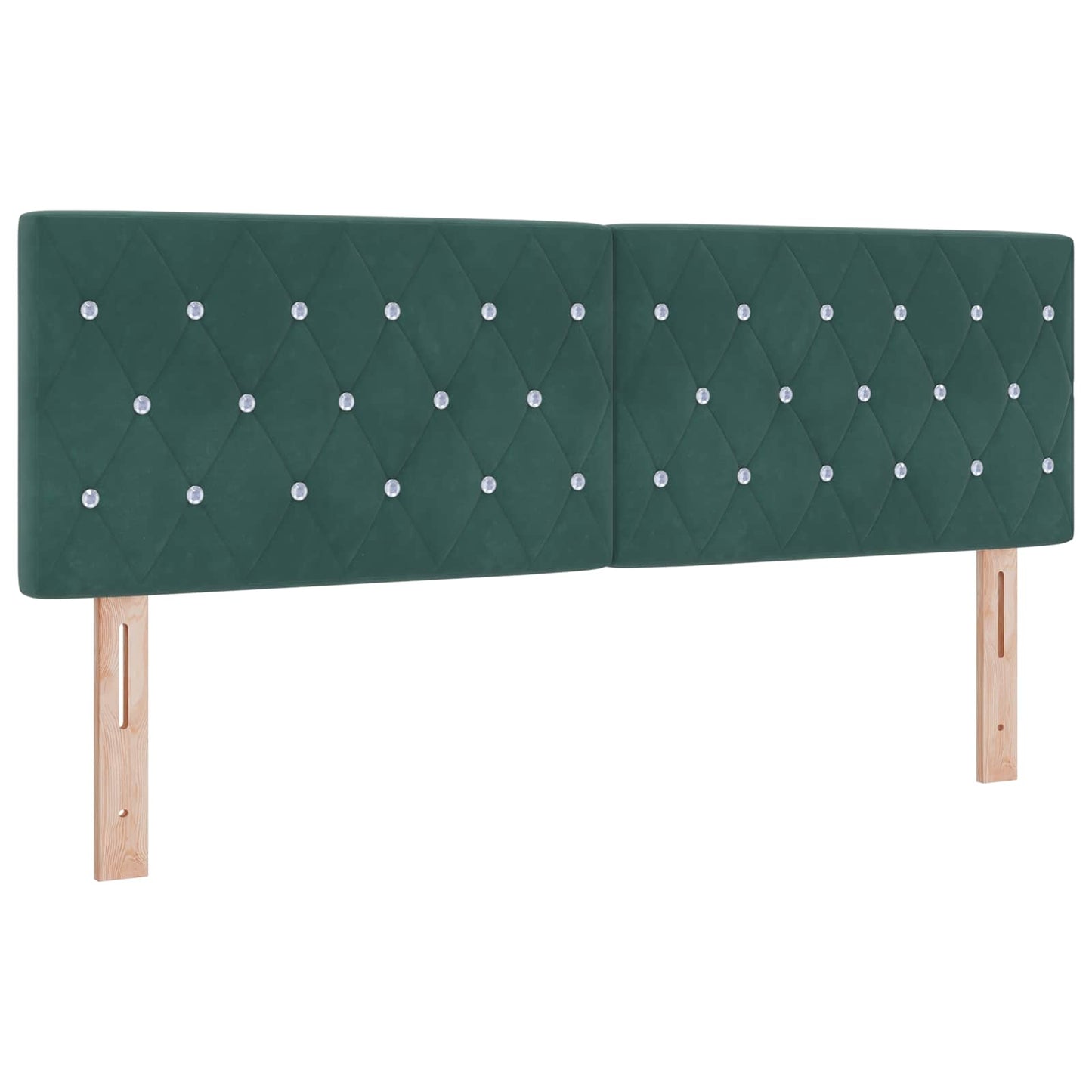 Letto Ottomano con Materasso e LED Verde Scuro 140 x 190 cm
