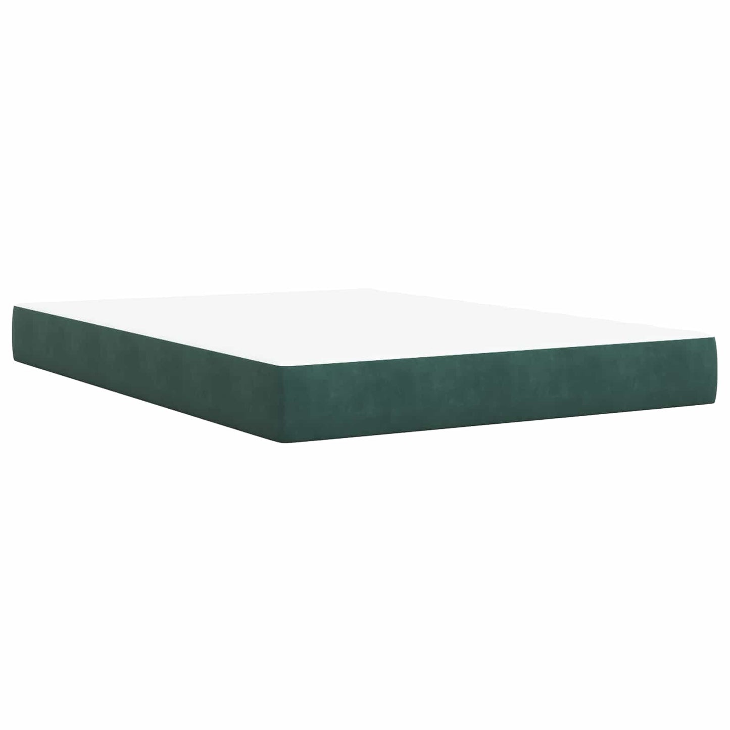 Letto Ottomano con Materasso e LED Verde Scuro 140 x 190 cm