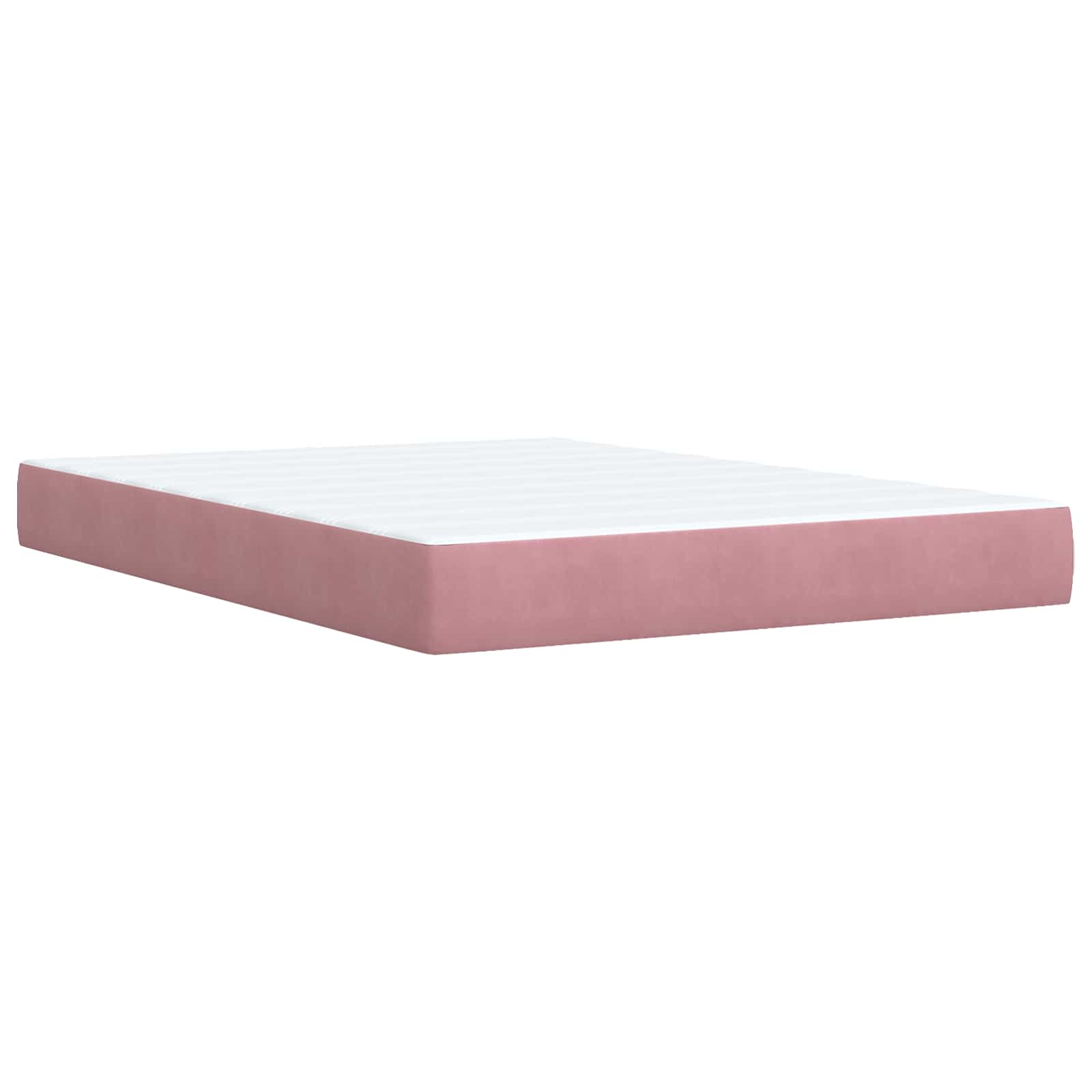 Letto Ottomano con Materasso e LED Rosa 140 x 190 cm Velluto | homemem39