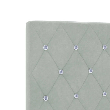 Letto Ottomano con Materasso e LED Grigio Chiaro 200 x 200 cm
