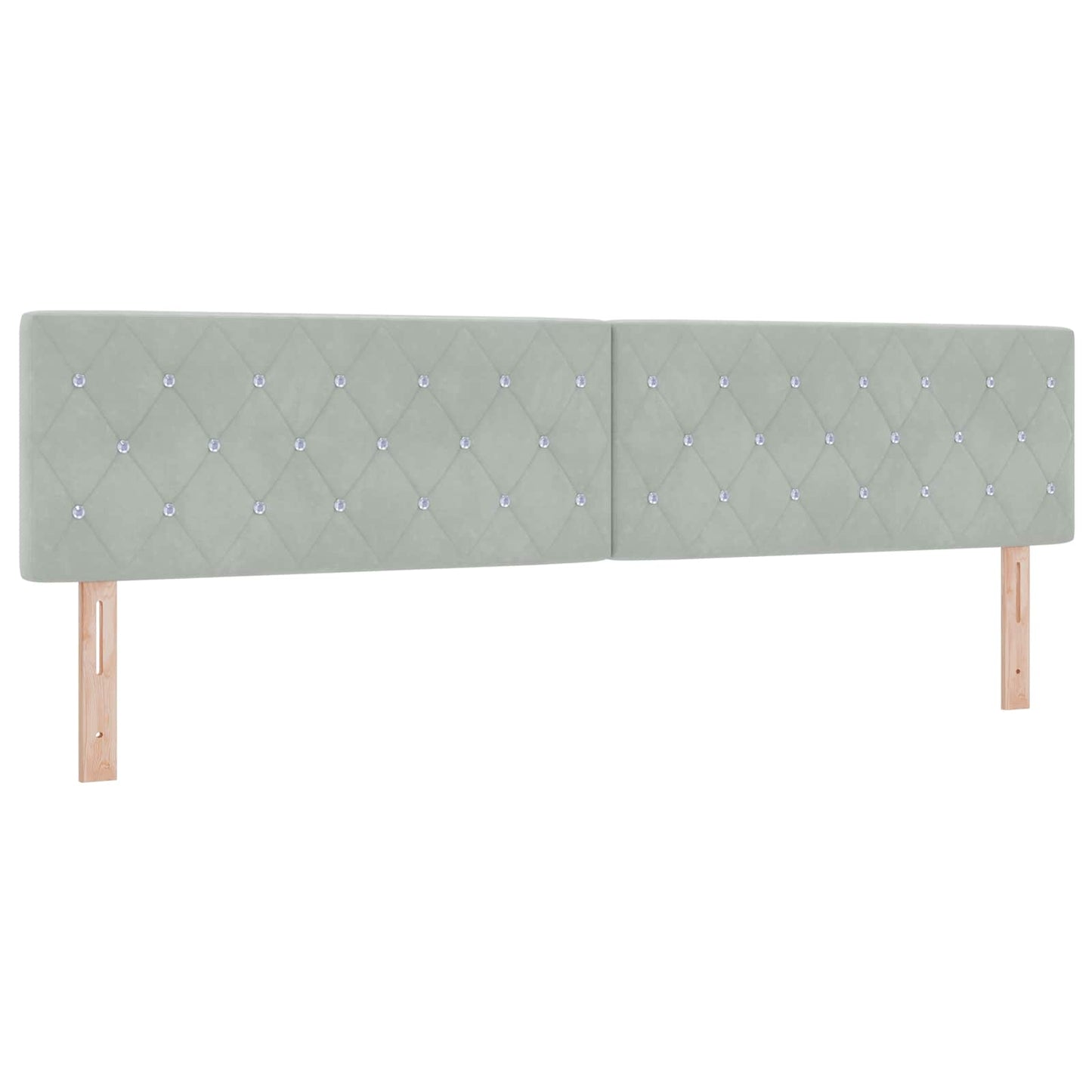 Letto Ottomano con Materasso e LED Grigio Chiaro 200 x 200 cm