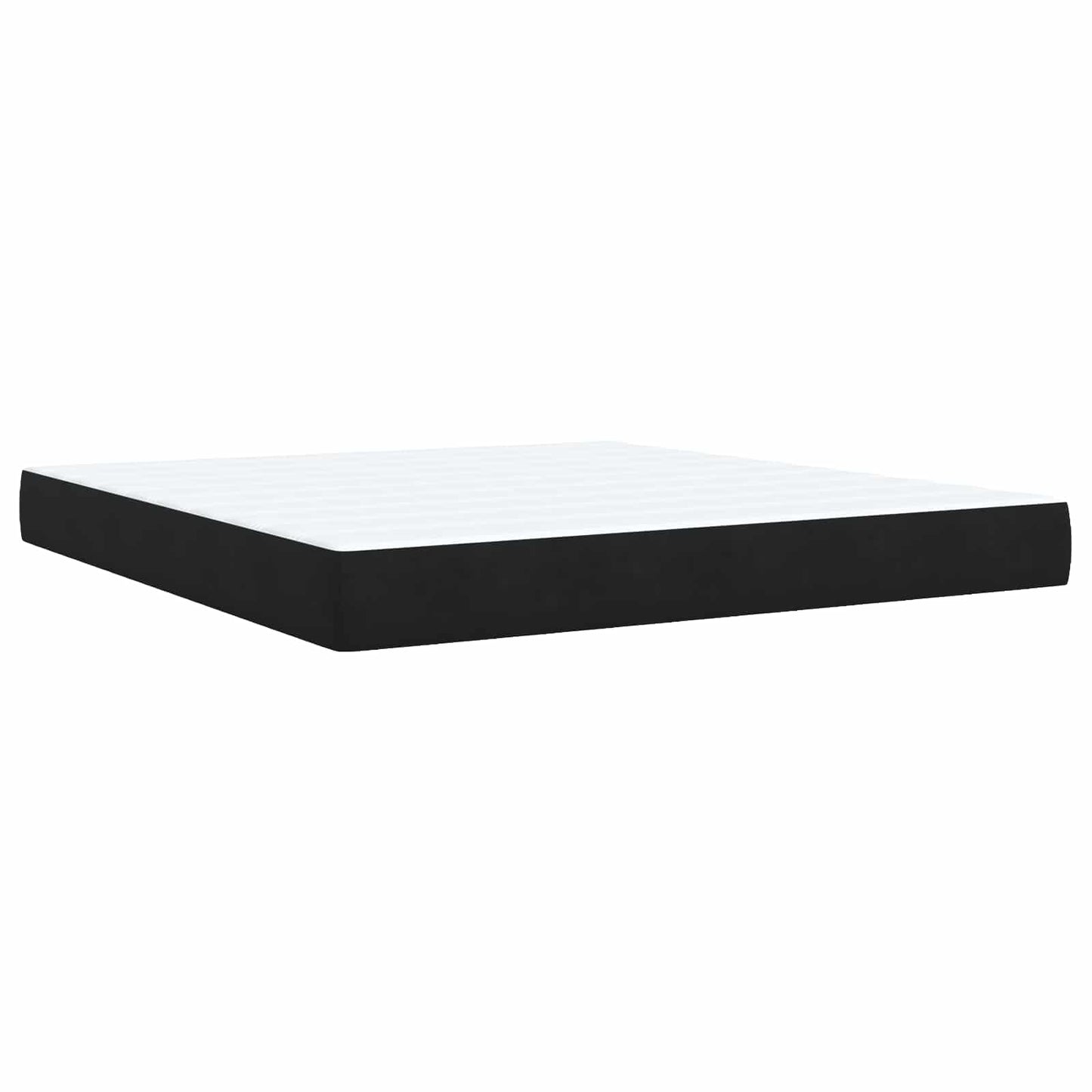 Letto Ottomano con Materasso e LED Nero 180 x 200 cm Velluto