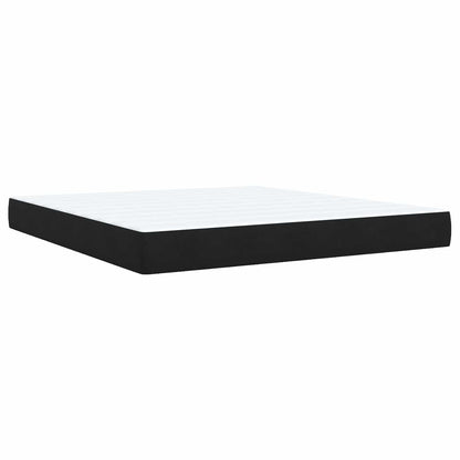Letto Ottomano con Materasso e LED Nero 180 x 200 cm Velluto