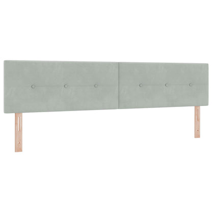 Letto Ottomano con Materasso e LED Grigio Chiaro 200 x 200 cm