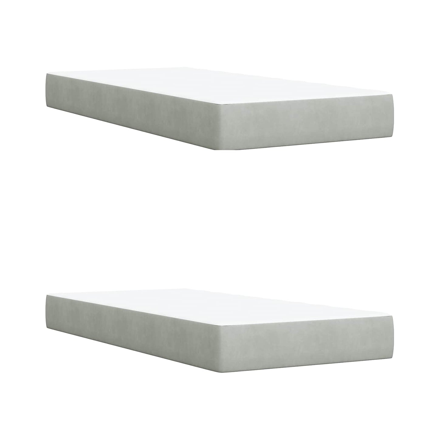 Letto Ottomano con Materasso e LED Grigio Chiaro 200 x 200 cm