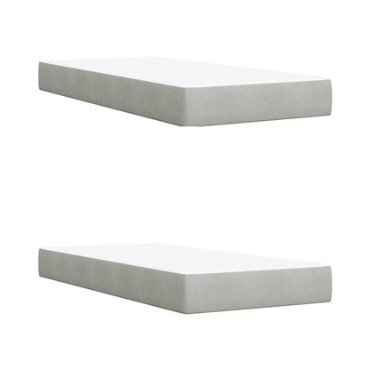 Letto Ottomano con Materasso e LED Grigio Chiaro 200 x 200 cm
