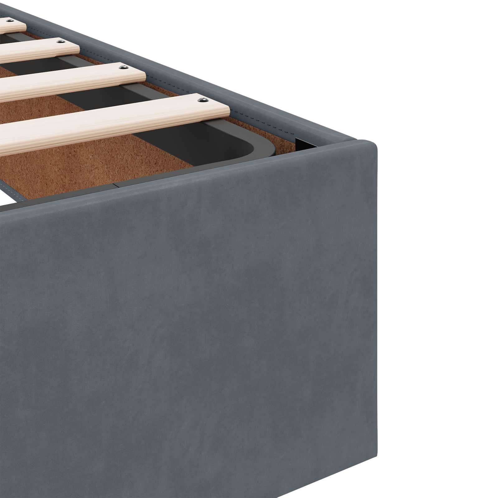 Letto Ottomano con Materasso e LED Grigio Scuro 200 x 200 cm | homemem39