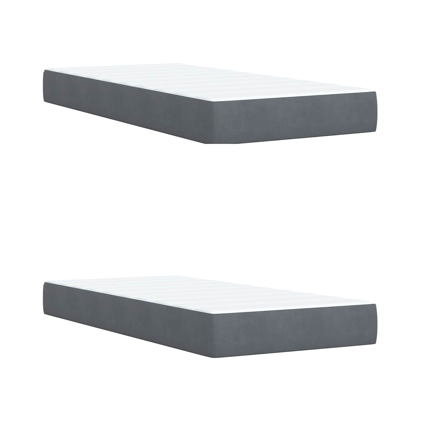 Letto Ottomano con Materasso e LED Grigio Scuro 200 x 200 cm | homemem39