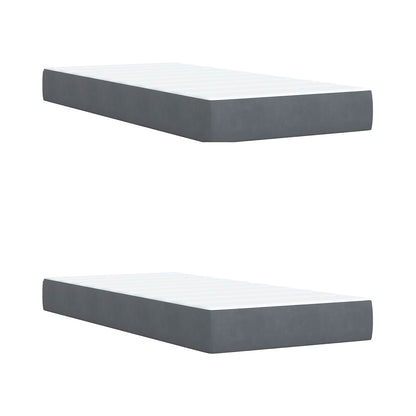 Letto Ottomano con Materasso e LED Grigio Scuro 200 x 200 cm | homemem39