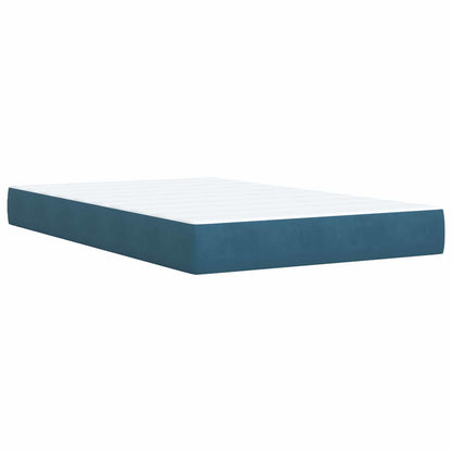 Letto Ottomano con Materasso e LED Blu scuro 120 x 200 cm | homemem39