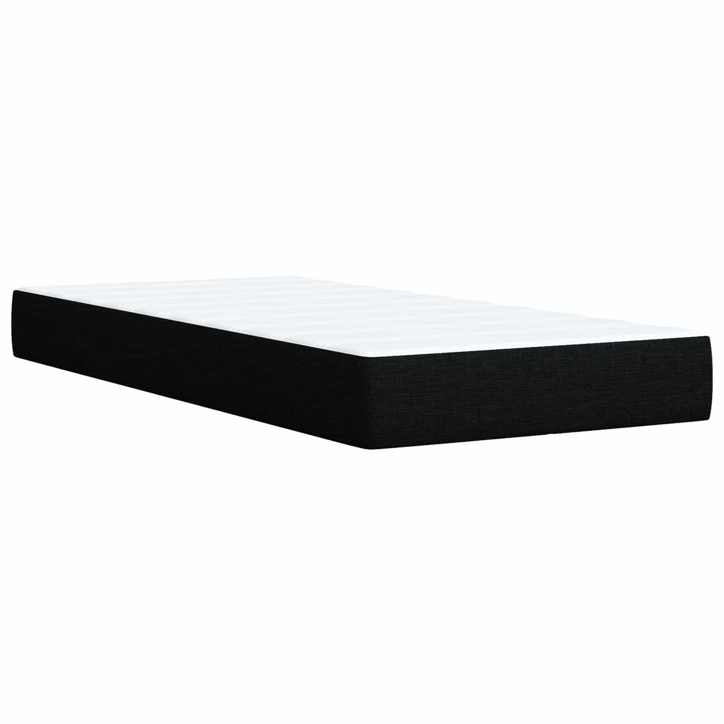 Letto Ottomano con Materasso e LED Nero 160 x 200 cm Tessuto