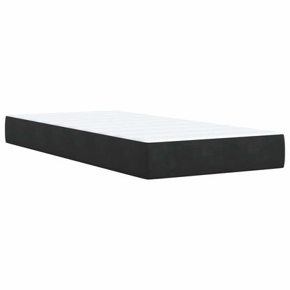 Letto Ottomano con Materasso e LED Nero 200 x 200 cm Velluto