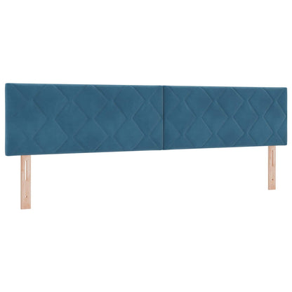 Letto Ottomano con Materasso e LED Blu scuro 200 x 200 cm