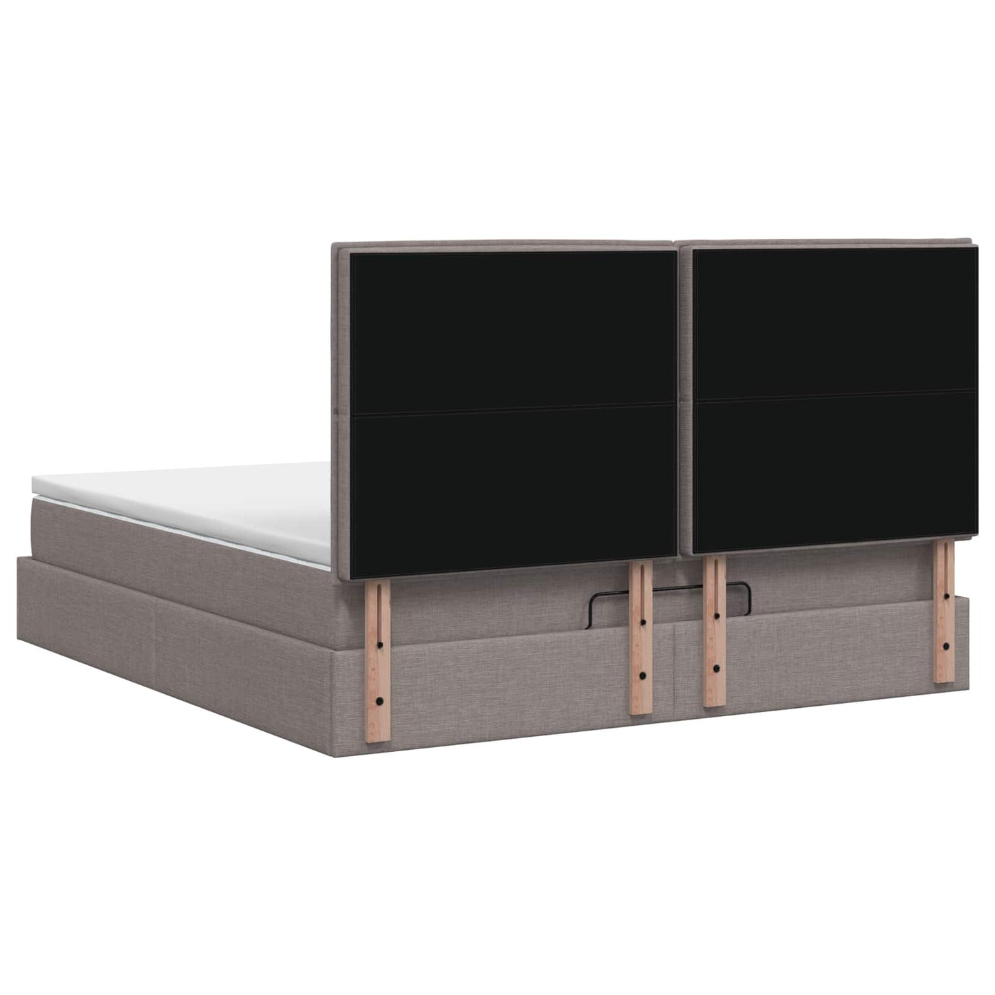 Letto ottomano con materasso Tortora 140 x 200 cm Tessuto | homemem39