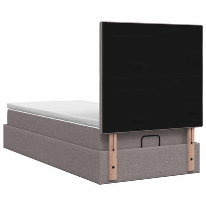 Letto ottomano con materasso Tortora 100 x 200 cm Tessuto | homemem39