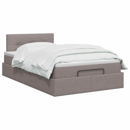 Letto ottomano con materasso Tortora 120 x 200 cm Tessuto | homemem39