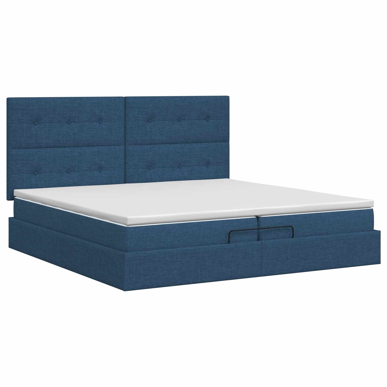 Letto ottomano con materasso Blu 200 x 200 cm Tessuto | homemem39
