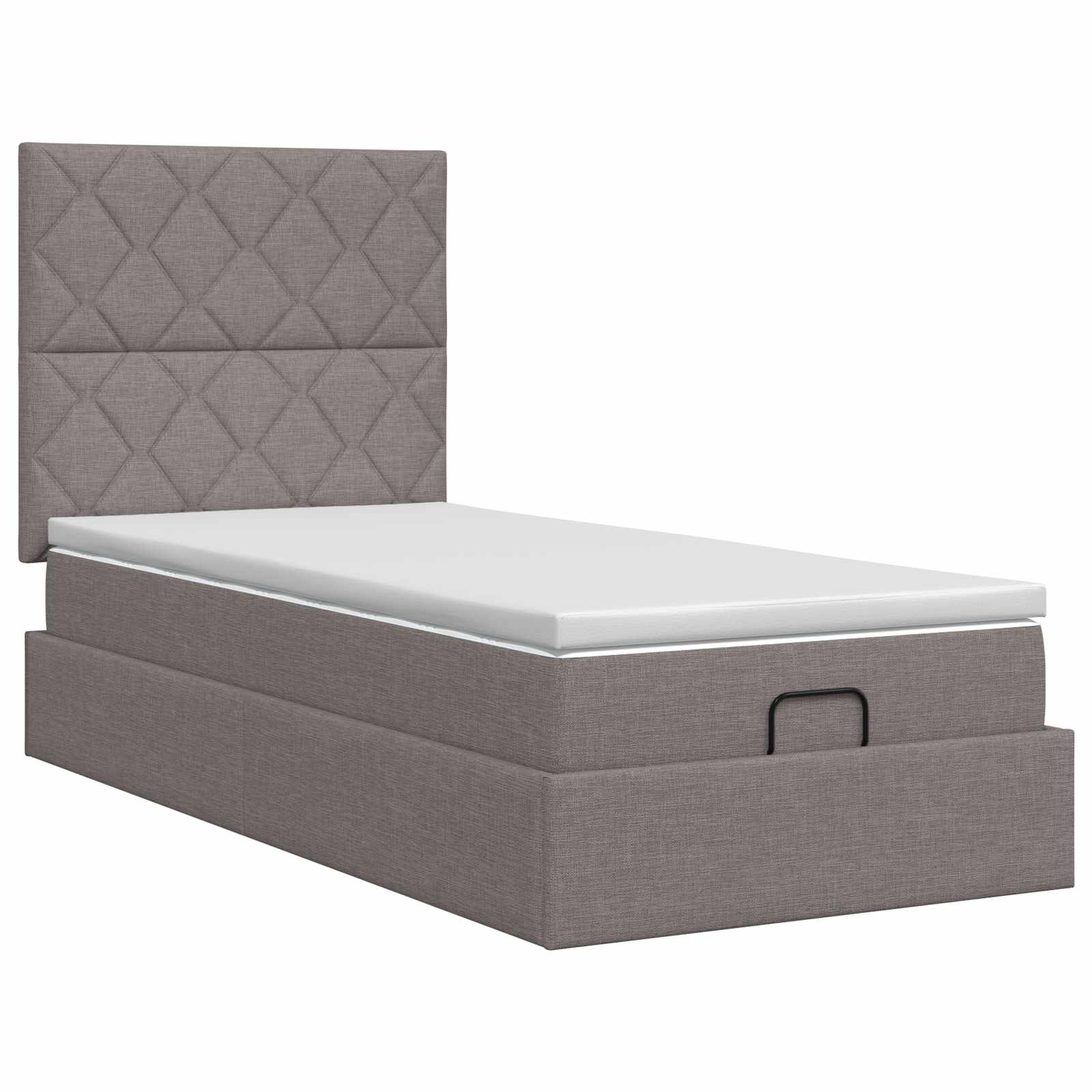 Letto ottomano con materasso Tortora 80 x 200 cm Tessuto | homemem39