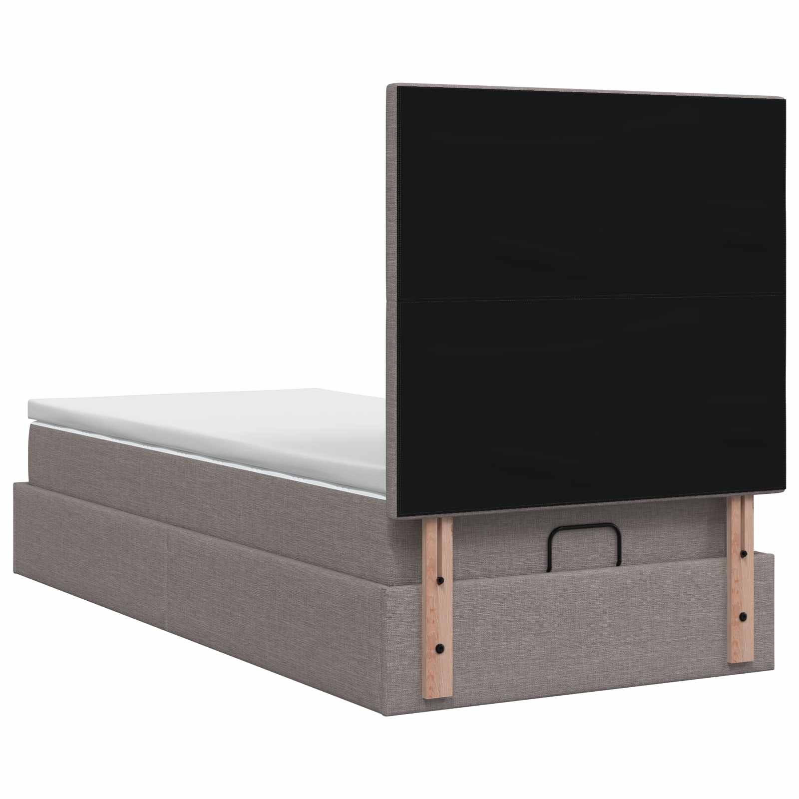 Letto ottomano con materasso Tortora 80 x 200 cm Tessuto | homemem39