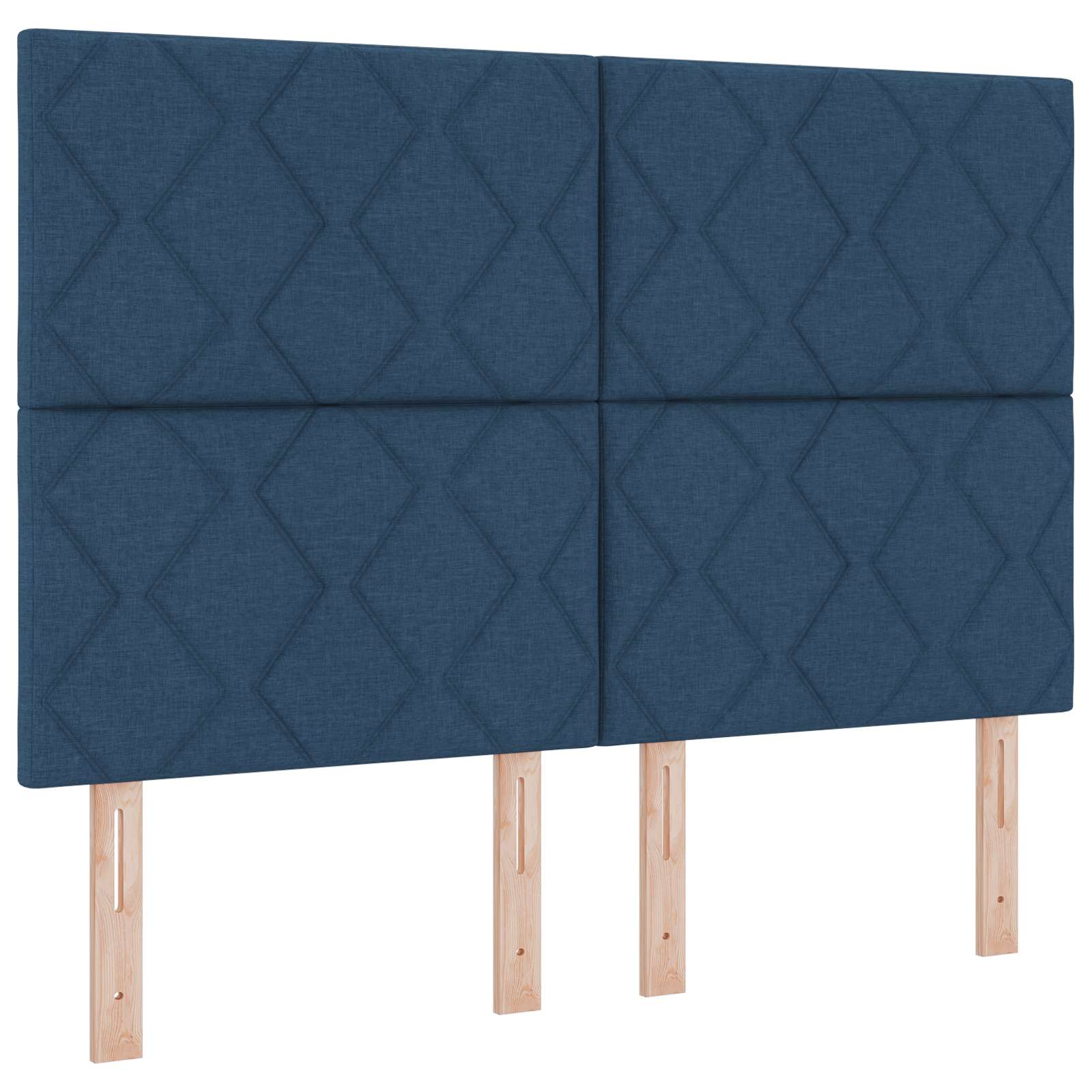 Letto ottomano con materasso Blu 160 x 200 cm Tessuto | homemem39