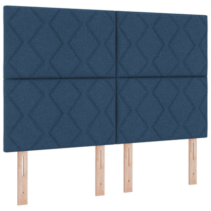 Letto ottomano con materasso Blu 160 x 200 cm Tessuto | homemem39