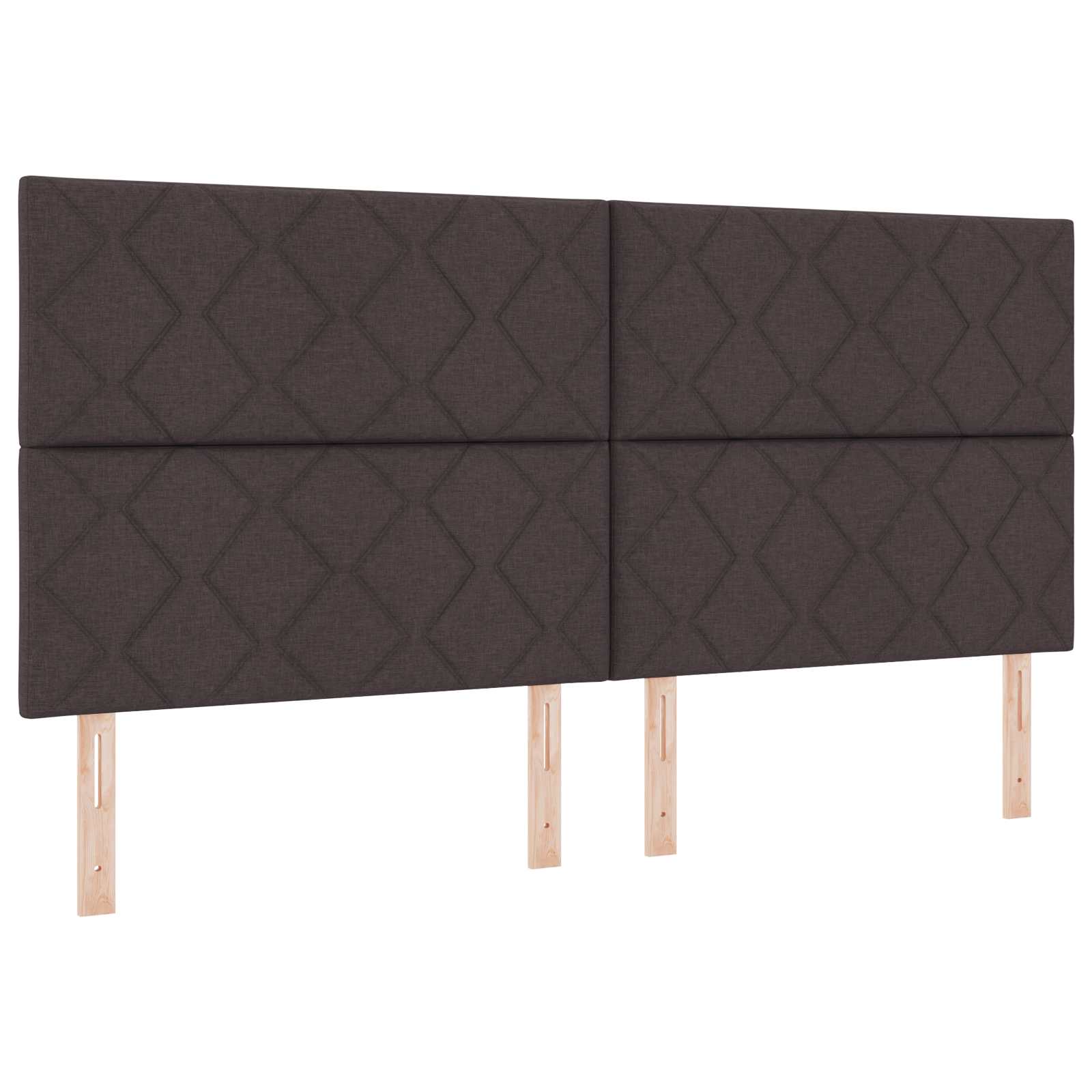 Letto ottomano con materasso Marrone Scuro 200 x 200 cm Tessuto | homemem39