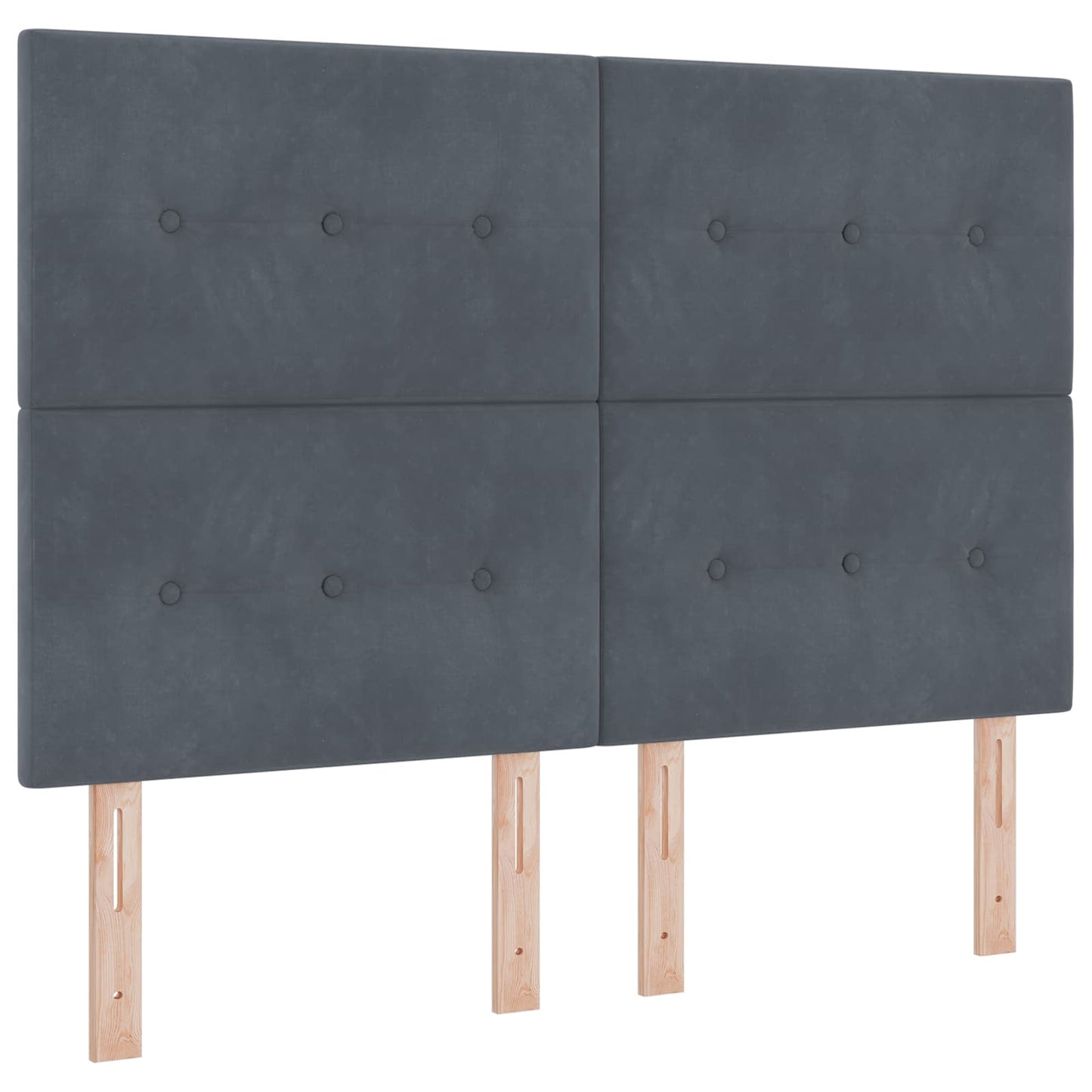 Letto ottomano con materasso Grigio Scuro 140 x 190 cm Velluto