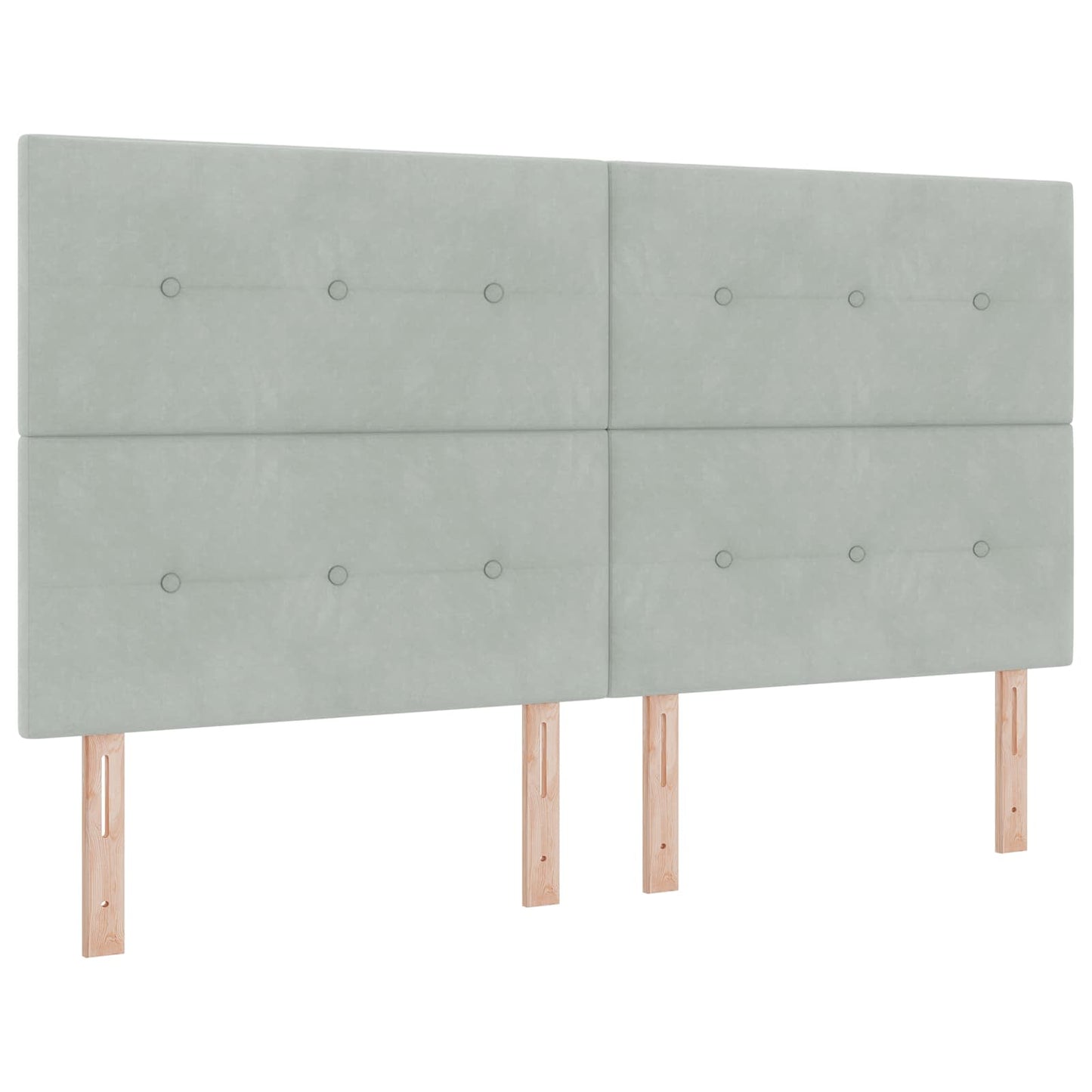 Letto ottomano con materasso Grigio Chiaro 180 x 200 cm Velluto