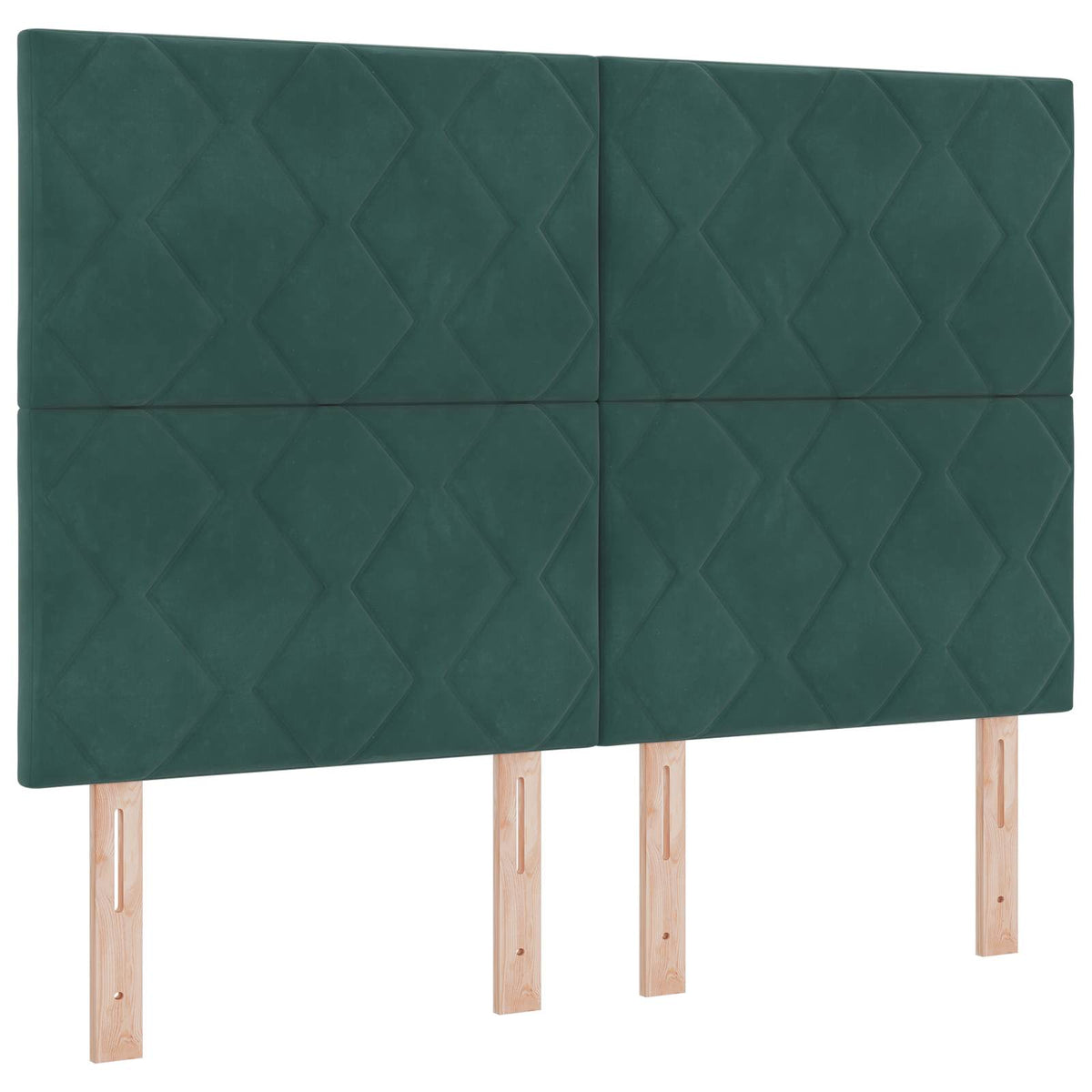 Letto ottomano con materasso Verde Scuro 160 x 200 cm Velluto