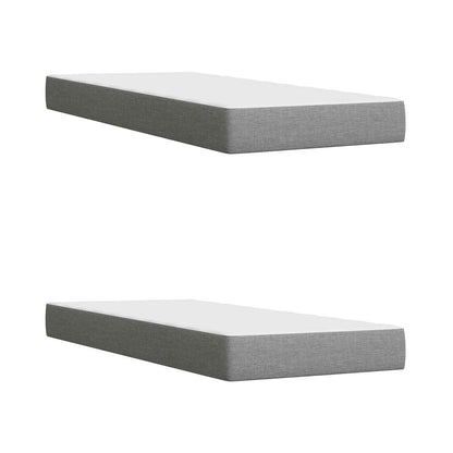 Letto ottomano con materasso 2 pz Grigio Chiaro Tessuto