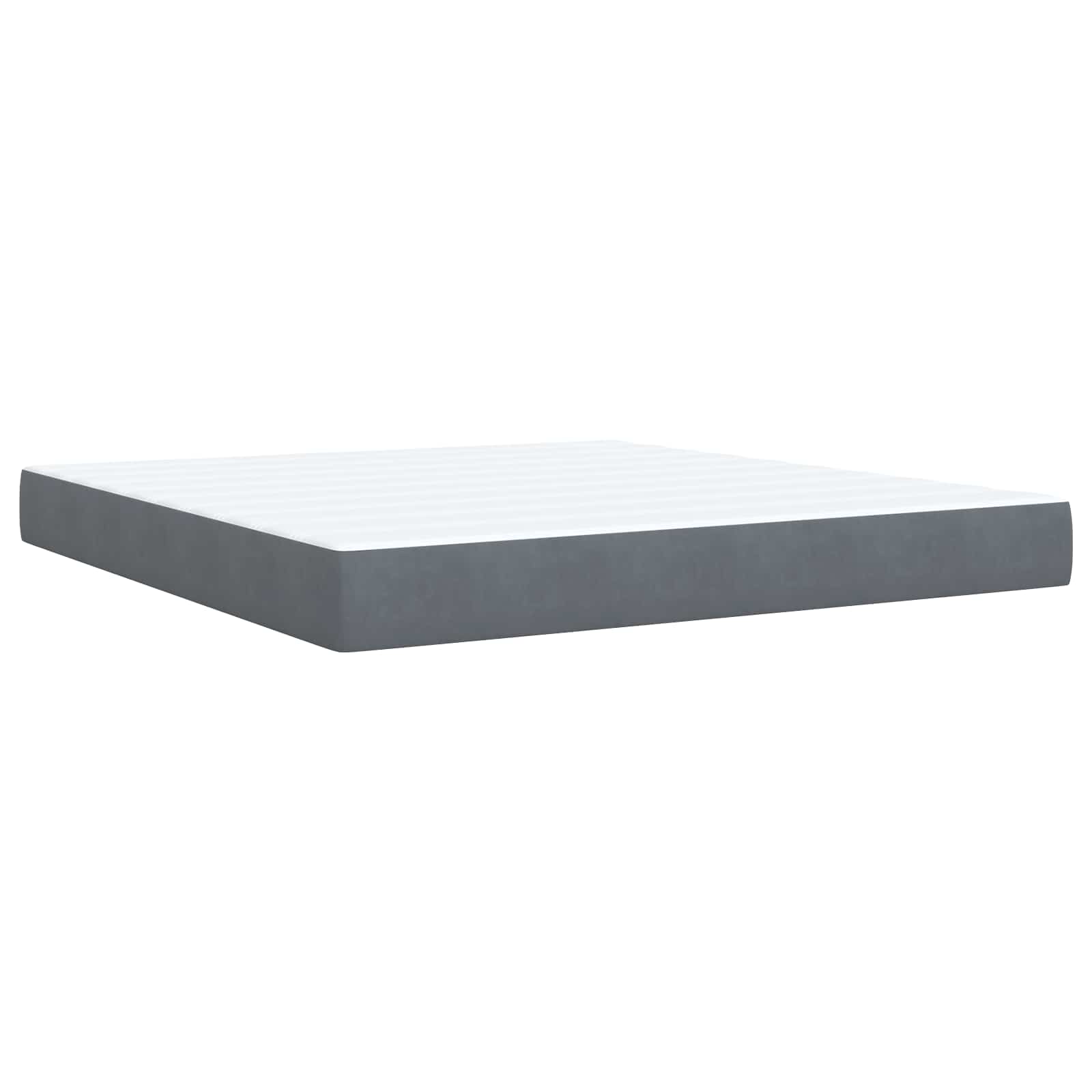 Letto ottomano con materasso 2 pz Grigio Scuro Velluto | homemem39
