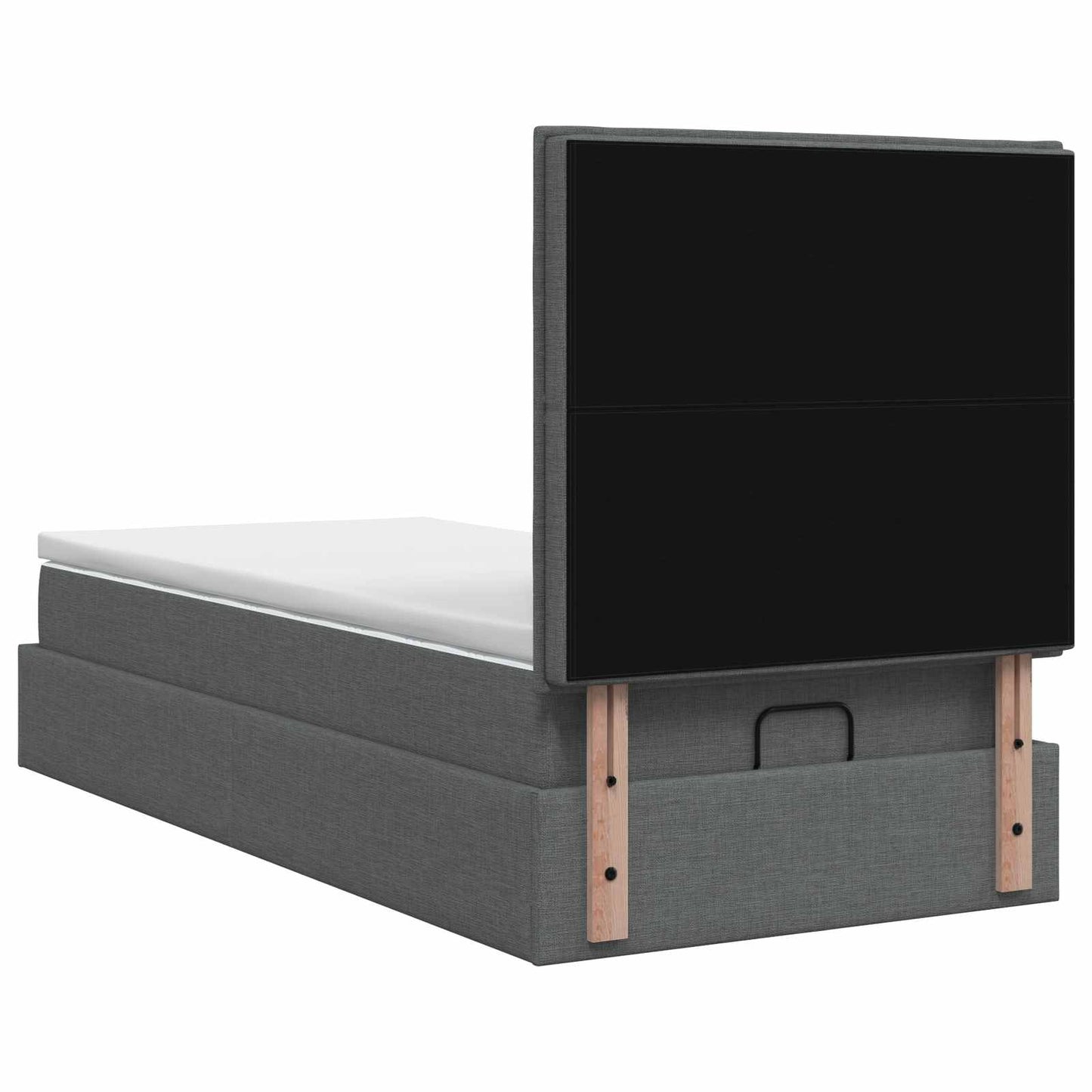 Letto Ottomano con Materasso e LED Grigio Scuro 80 x 200 cm