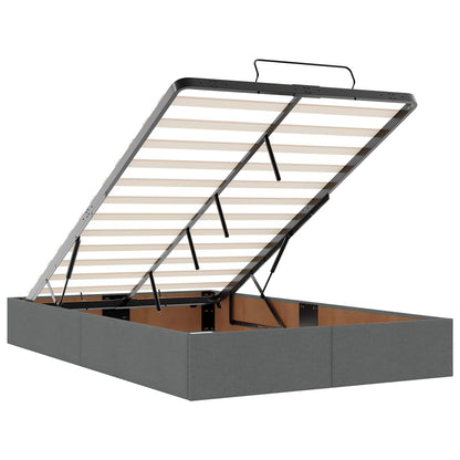 Letto Ottomano con Materasso e LED Grigio Scuro 120 x 200 cm