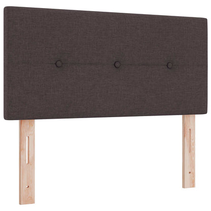 Letto Ottomano con Materasso e LED Marrone Scuro 120 x 190 cm | homemem39
