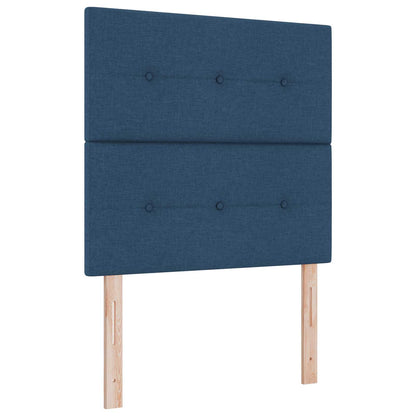 Letto Ottomano con Materasso e LED Blu 120 x 200 cm Tessuto