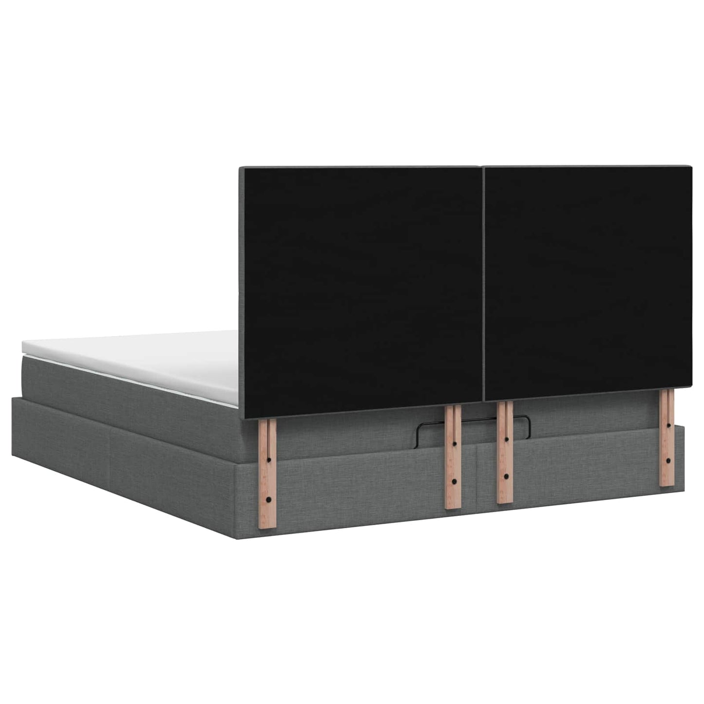 Letto Ottomano con Materasso e LED Grigio Scuro 180 x 200 cm | homemem39