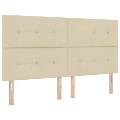 Letto Ottomano con Materasso e LED Crema 180 x 200 cm Tessuto