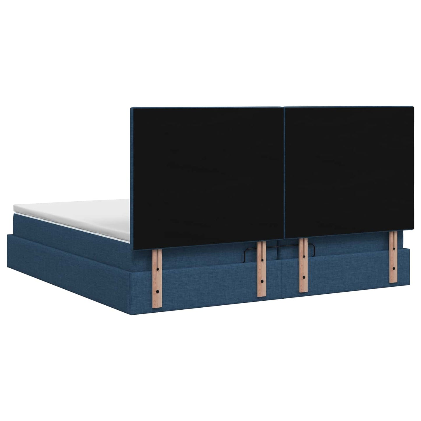 Letto Ottomano con Materasso e LED Blu 200 x 200 cm Tessuto | homemem39