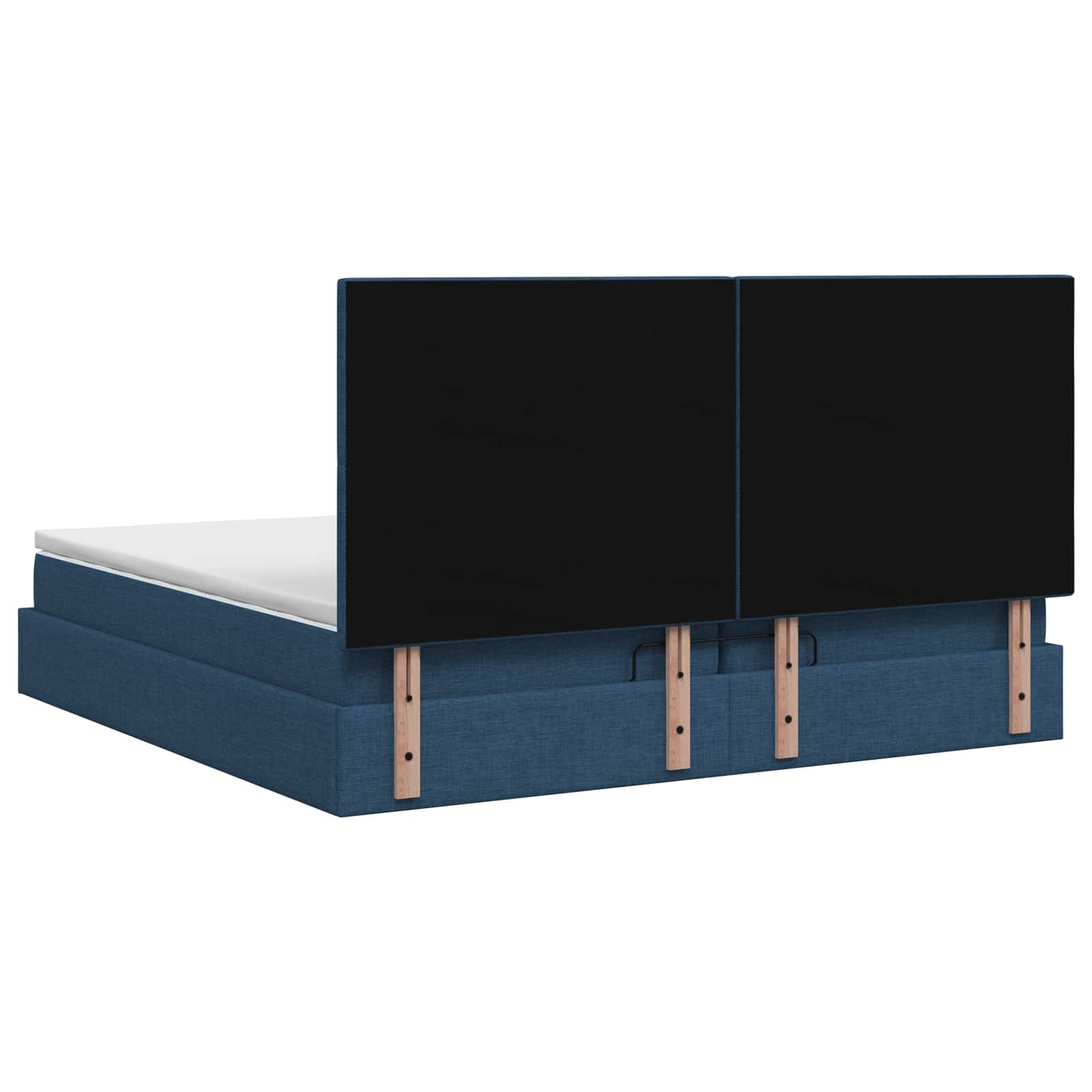 Letto Ottomano con Materasso e LED Blu 200 x 200 cm Tessuto | homemem39