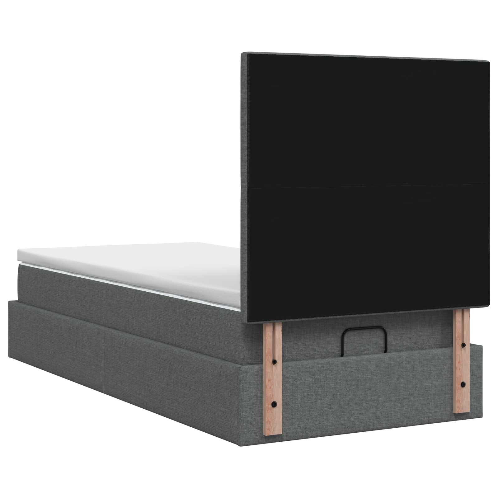 Letto Ottomano con Materasso e LED Grigio Scuro 80 x 200 cm | homemem39