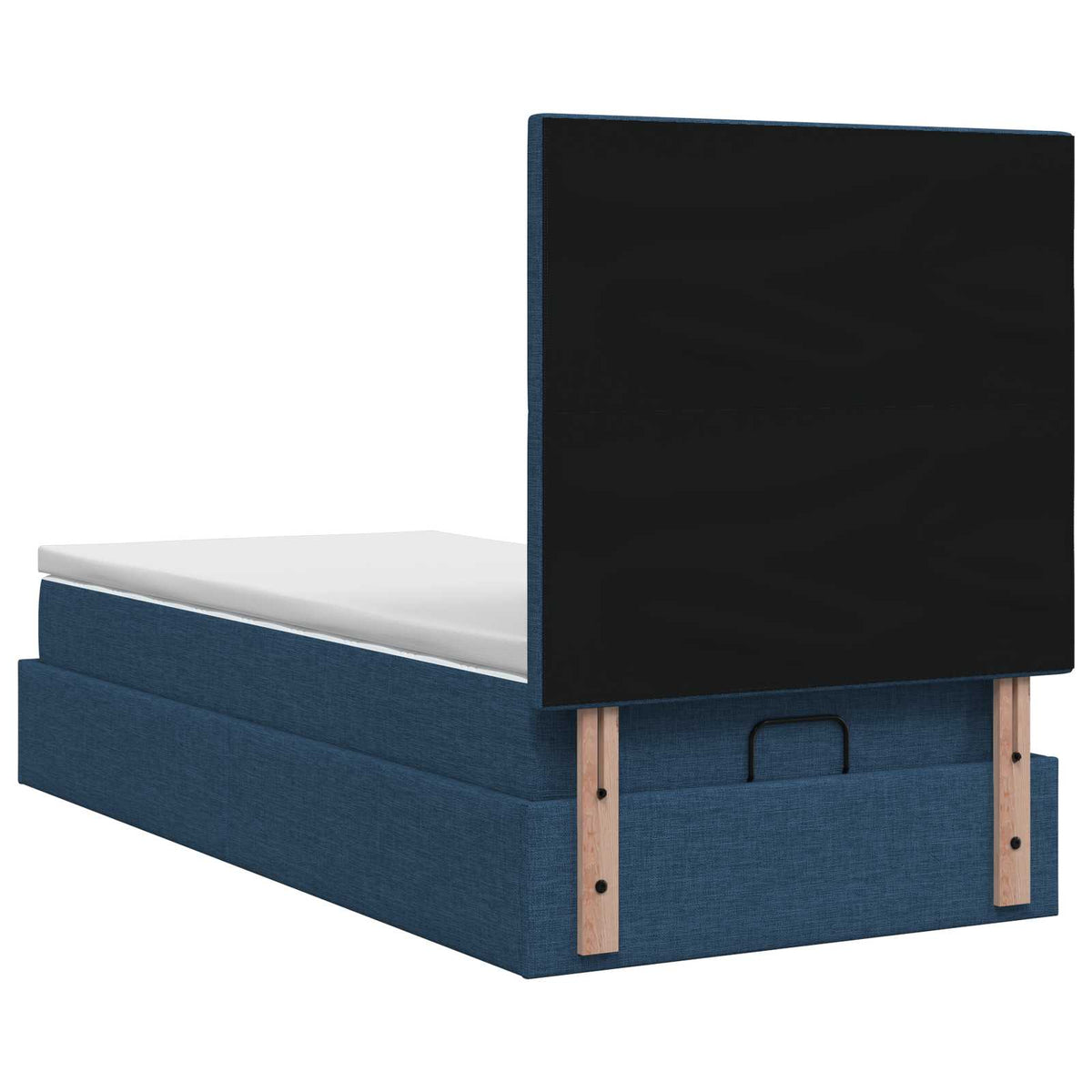 Letto Ottomano con Materasso e LED Blu 80 x 200 cm Tessuto | homemem39