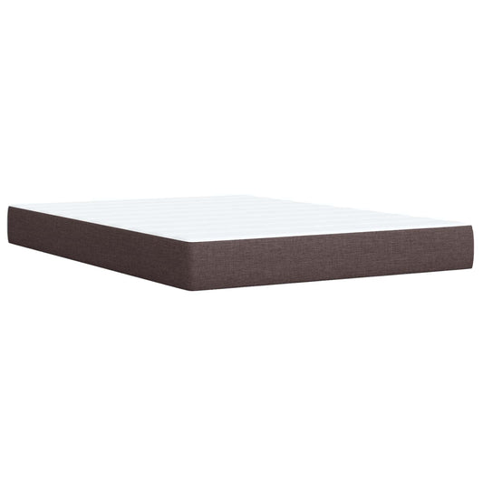 Letto Ottomano con Materasso e LED Marrone Scuro 140 x 200 cm | homemem39