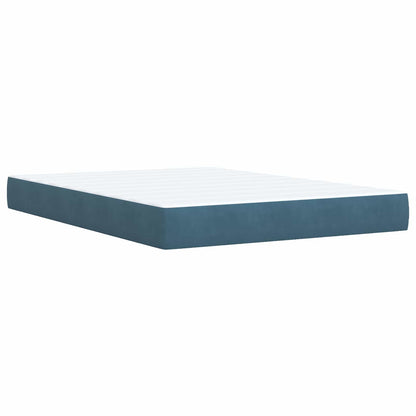 Letto Ottomano con Materasso e LED Blu scuro 140 x 190 cm | homemem39