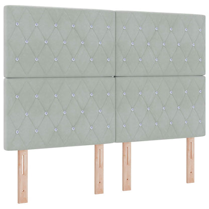 Letto Ottomano con Materasso e LED Grigio Chiaro 160 x 200 cm | homemem39
