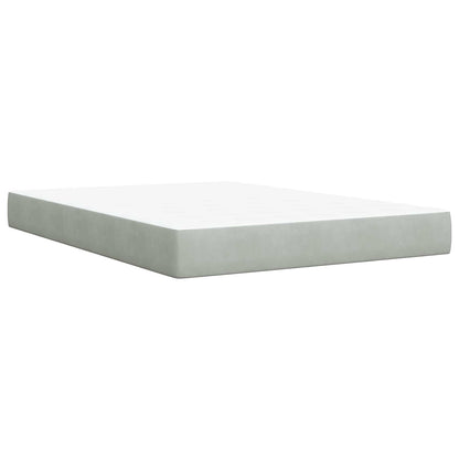 Letto Ottomano con Materasso e LED Grigio Chiaro 160 x 200 cm | homemem39