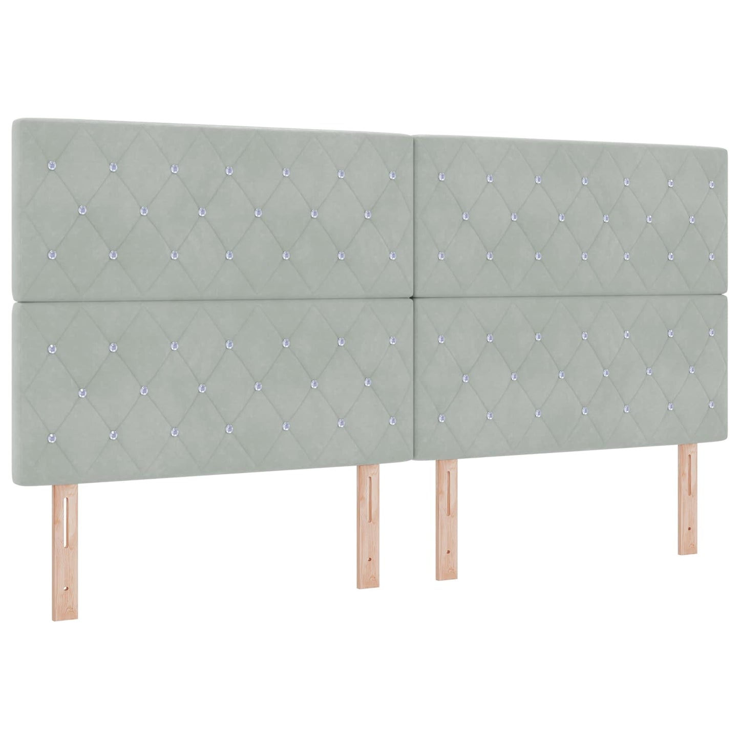 Letto Ottomano con Materasso e LED Grigio Chiaro 200 x 200 cm